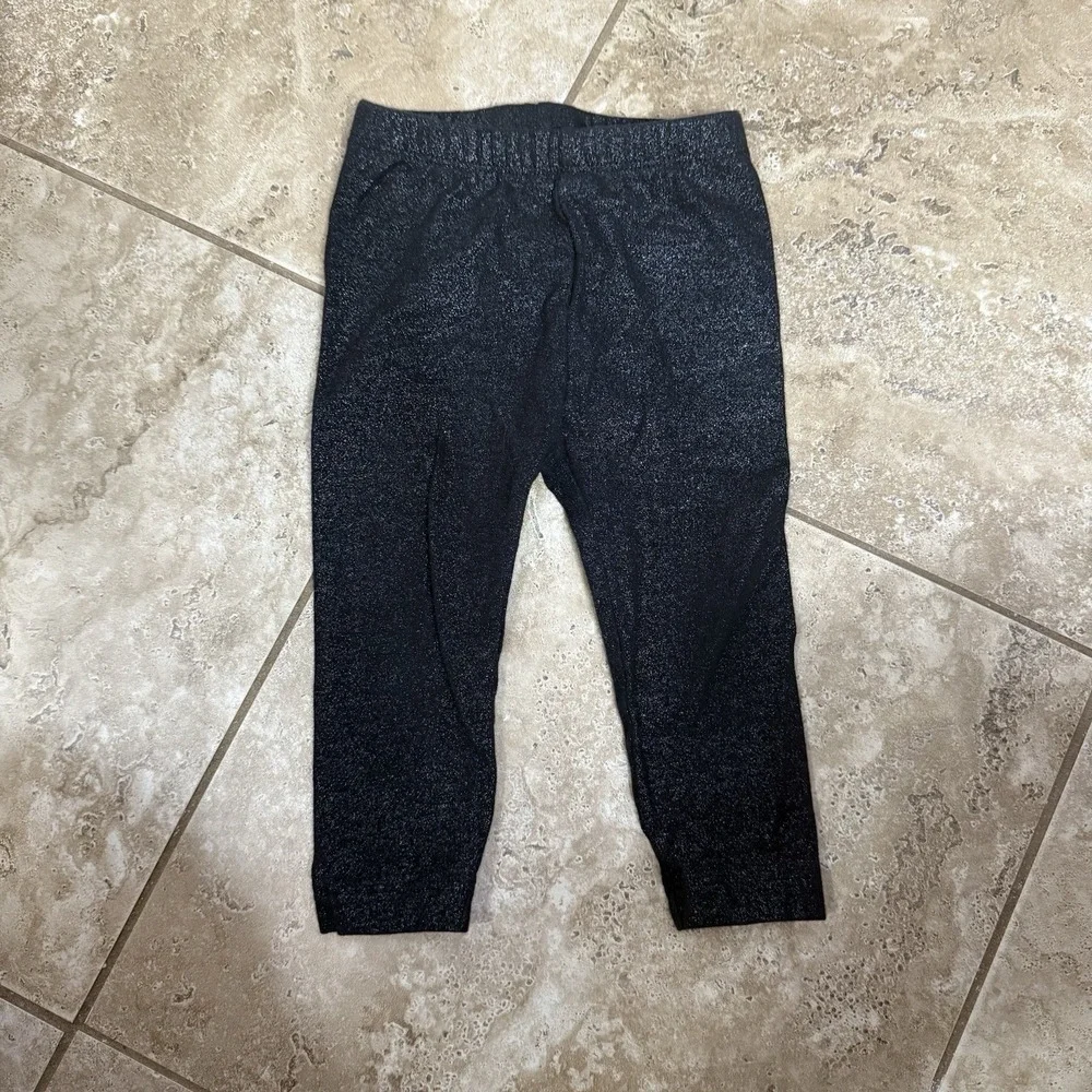 Old Navy Bundle! Black Sparkle pants‎ and light purple waffle knit top. 12-18m